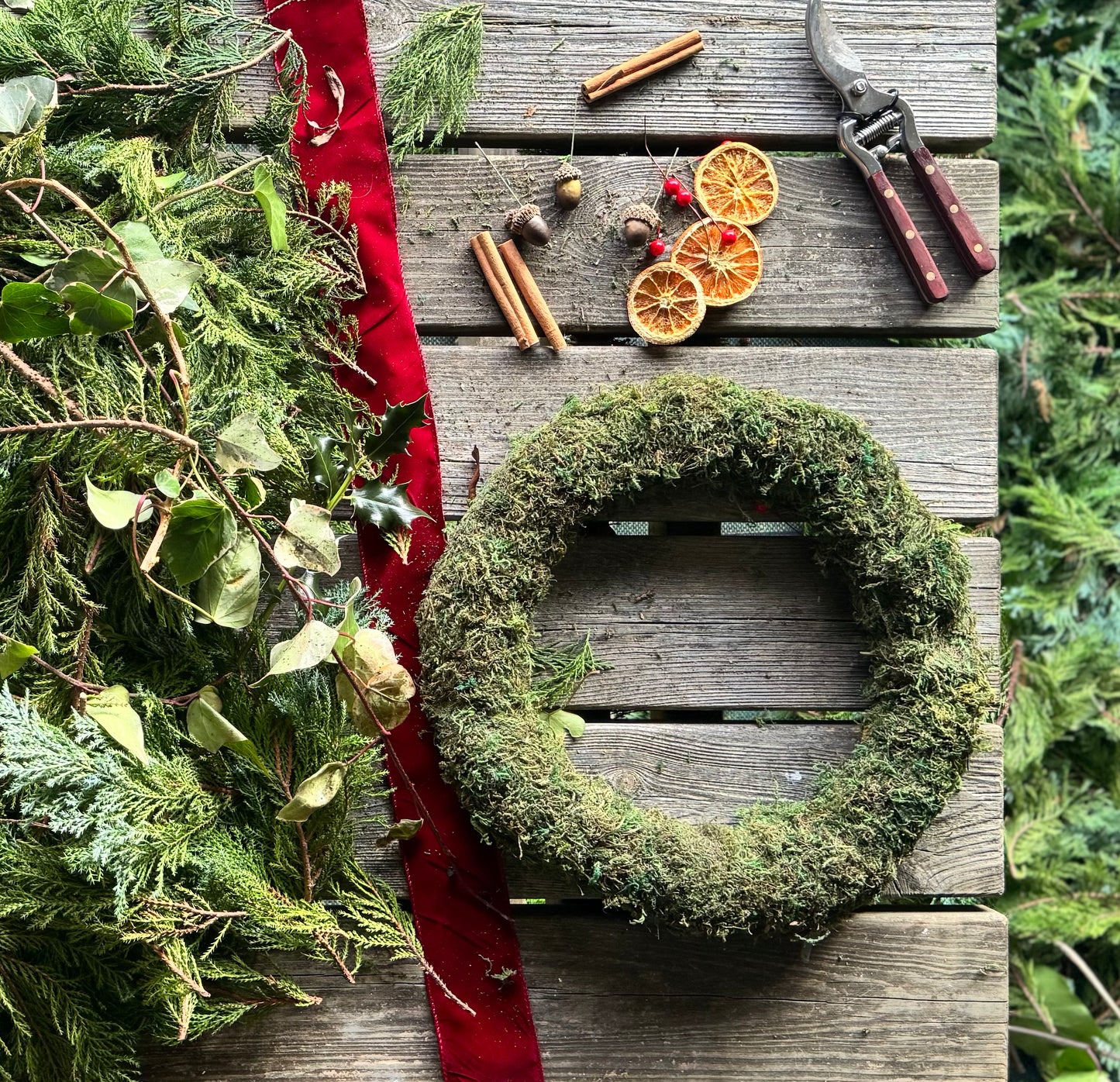 The Burton Wreath Kit – Fresh DIY Christmas Wreath (Optional Moss Upgrade)