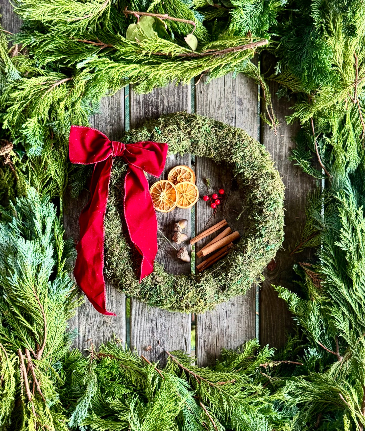 The Burton Wreath Kit – Fresh DIY Christmas Wreath (Optional Moss Upgrade)
