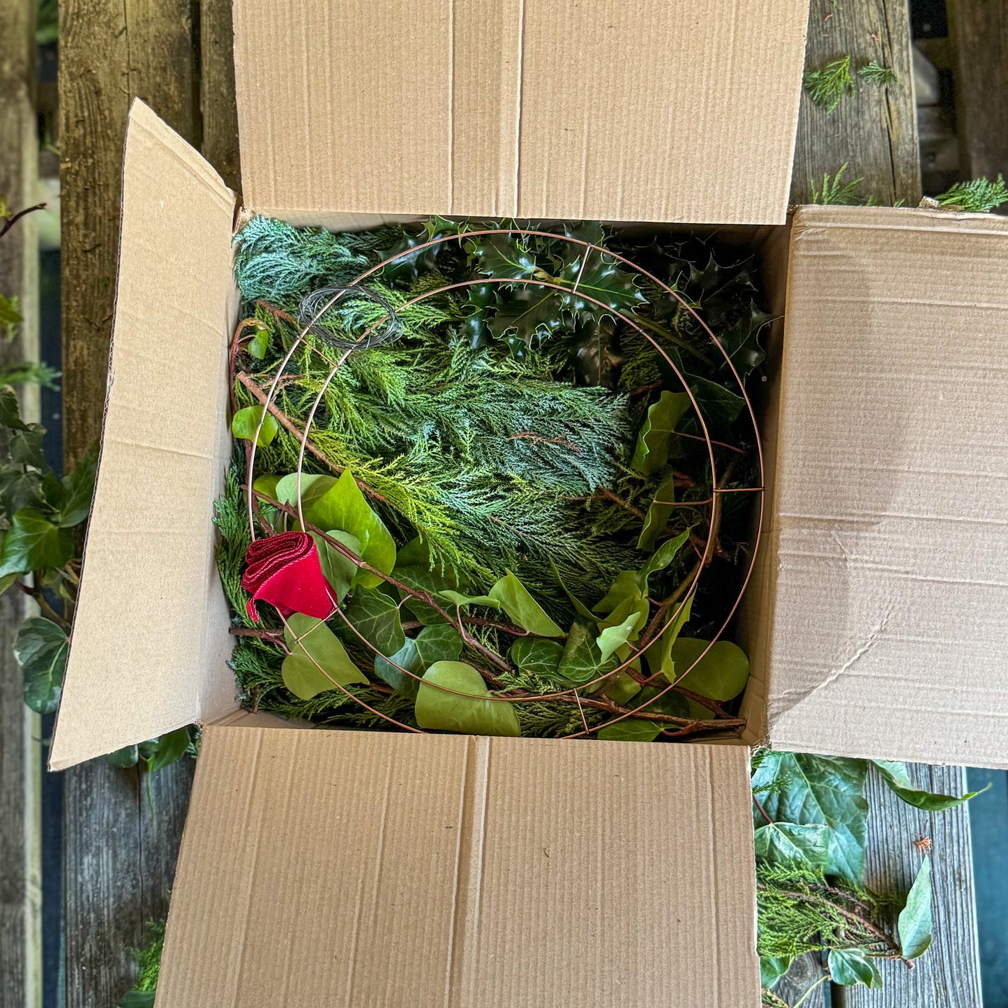 The Burton Wreath Kit – Fresh DIY Christmas Wreath (Optional Moss Upgrade)